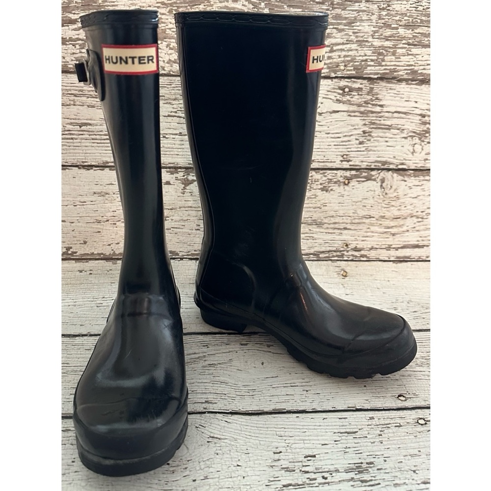 Kids Hunter Original Tall Gloss Boots 1 2